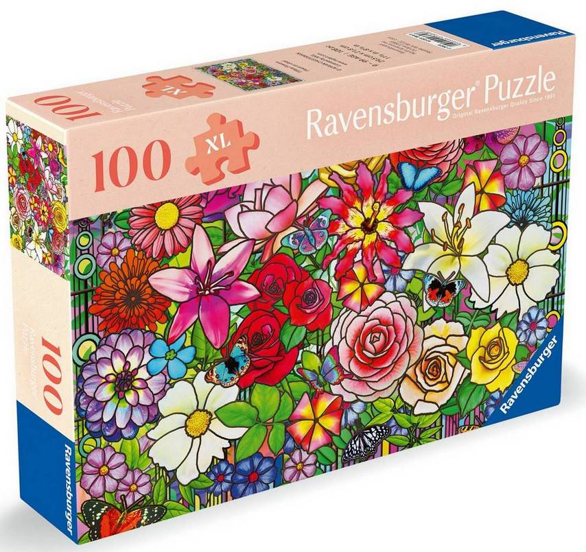 Tiffany Flowers 100pc XL puzzle