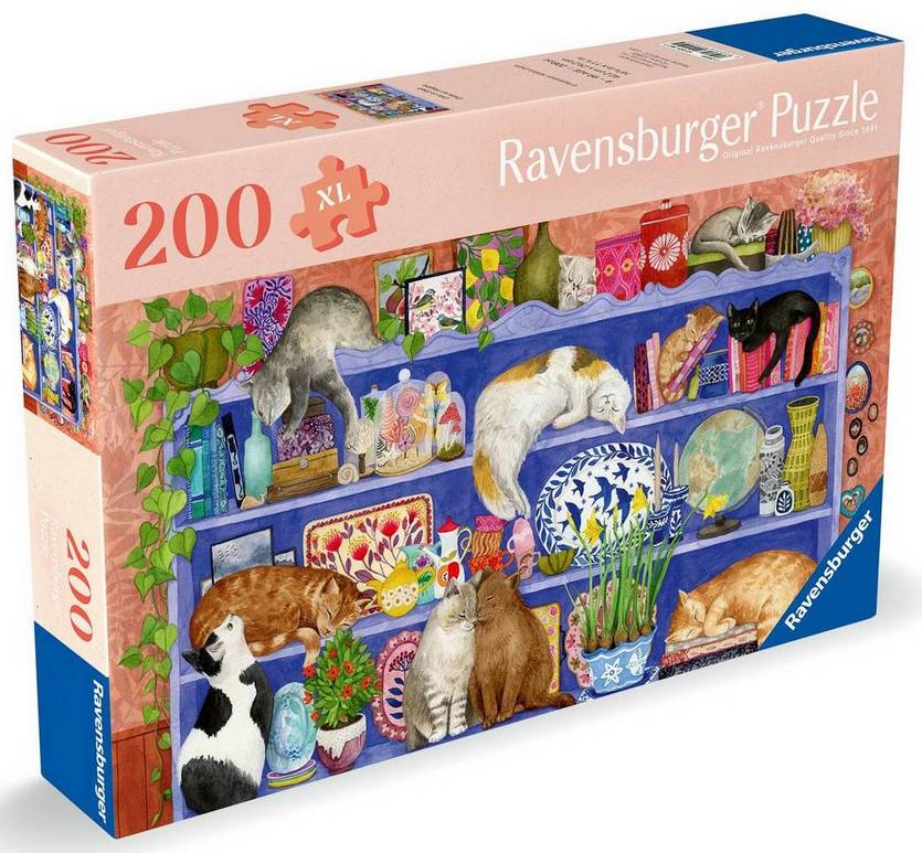 Cats on the Shelf 200pc XL puzzle