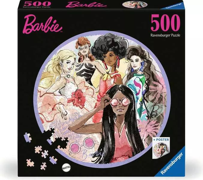 Ravensburger Barbie Circular 500 Piece Jigsaw Puzzle
