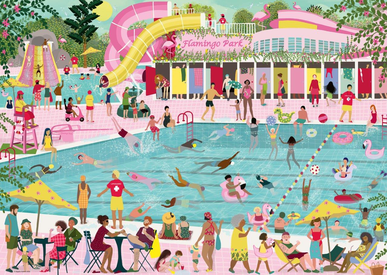 Flamingo Park 1000pc puzzle
