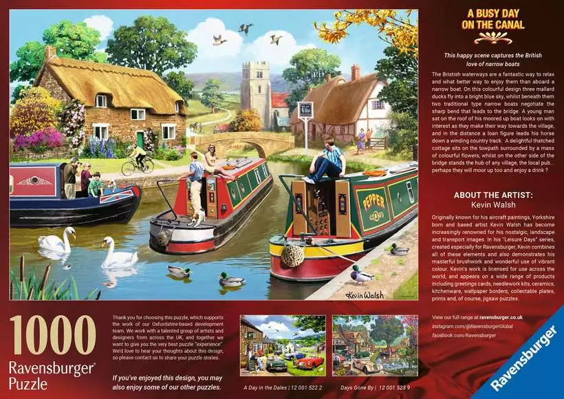Ravensburger A Day on the Canal 1000 Piece Jigsaw Puzzle