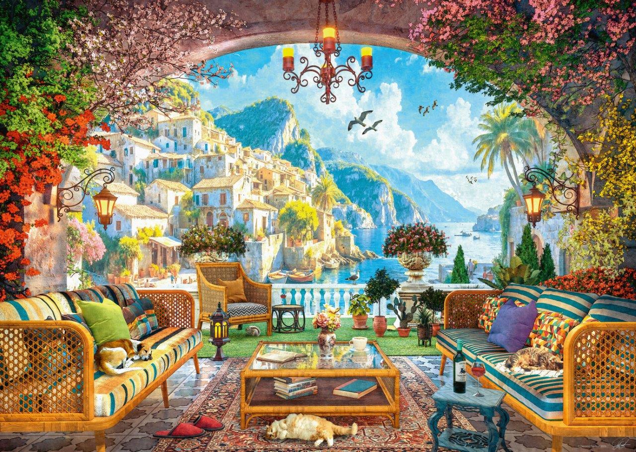 Ravensburger Mediterranean Terrace View 1000 Piece Jigsaw Puzzle