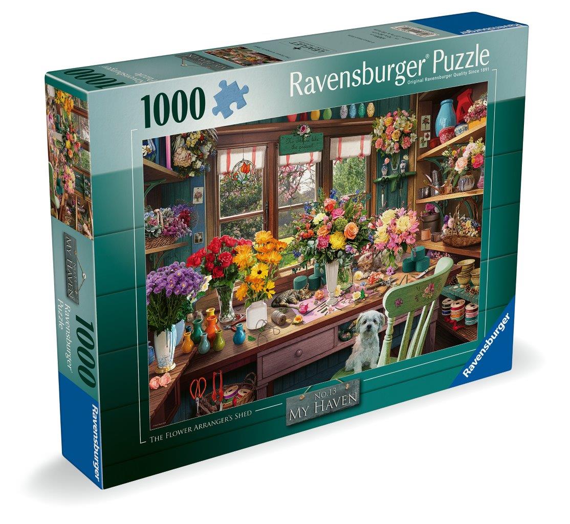 Ravensburger Flower Arranger's Shed 1000 Piece Jigsaw Puzzle