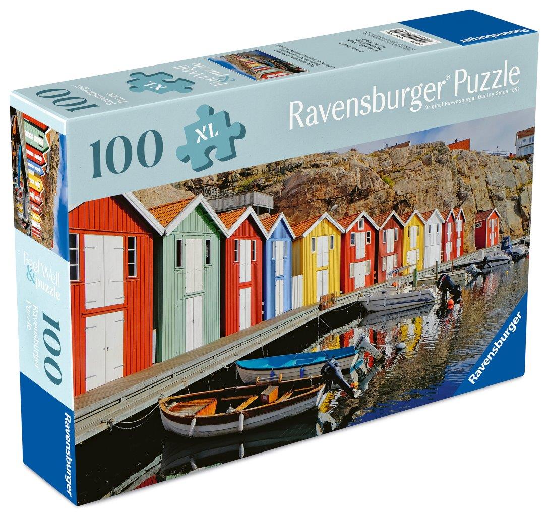 Ravensburger Colorful Houses in Sweden XL 100 Piece Jigsaw Puzzle