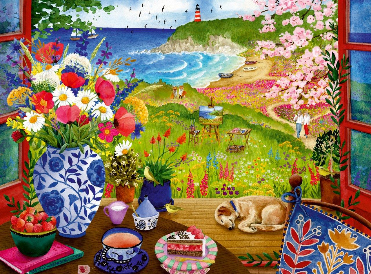Ravensburger Seaside Window View XL 100 Piece Jigsaw Puzzle