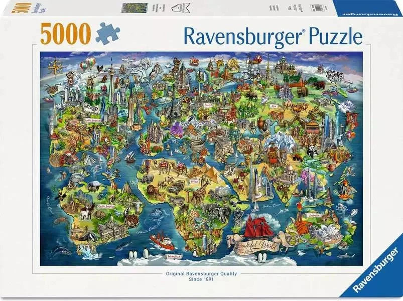 Ravensburger Illustrated World Map 5000 Piece Jigsaw Puzzle