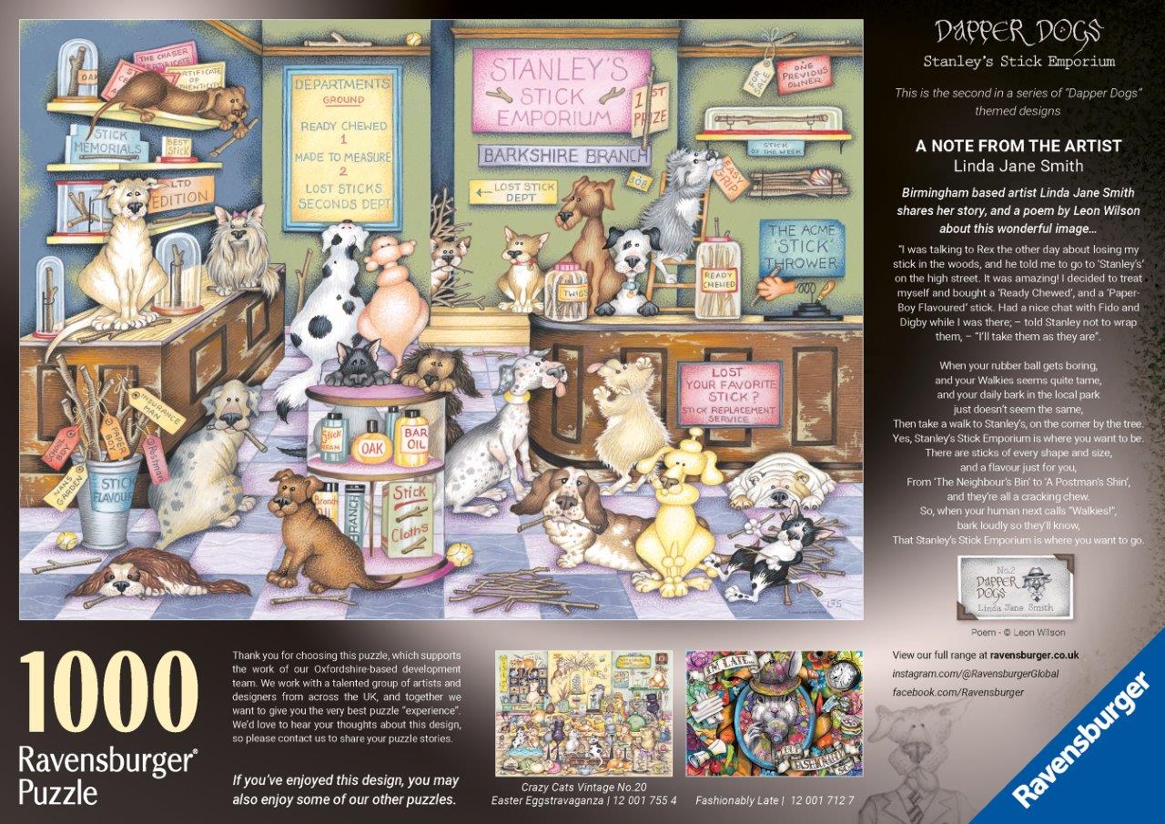 Ravensburger Stanley's Stick Emporium 1000 Piece Jigsaw Puzzle