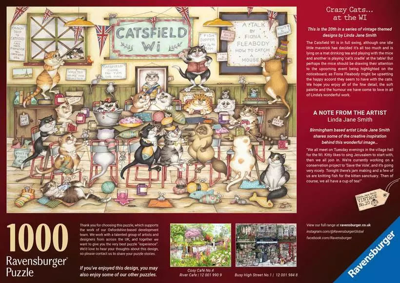 Ravensburger Crazy Cats at the WI 1000 Pieces Jigsaw Puzzle