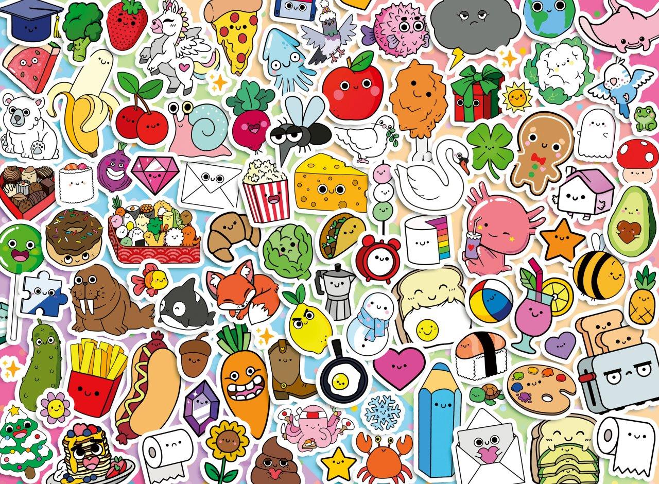 Ravensburger Cute Kawaii Chaos 500 Piece Jigsaw Puzzle