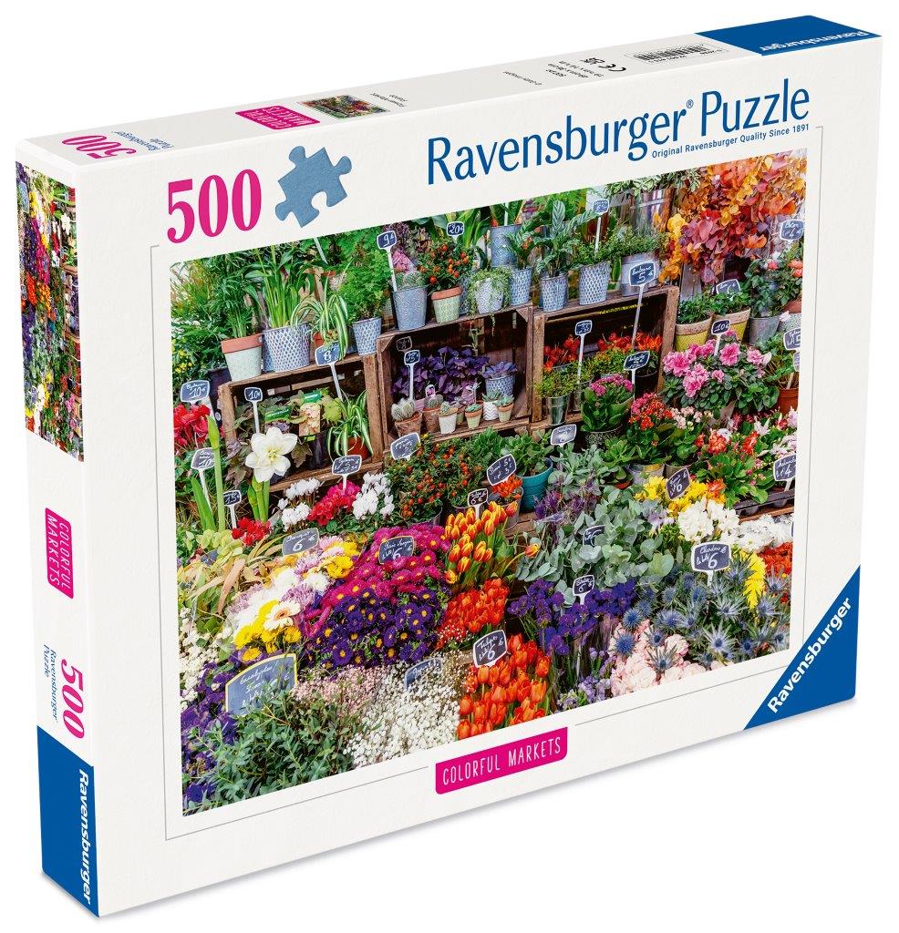 Ravensburger Flower Market France 500 Piece Puzzle