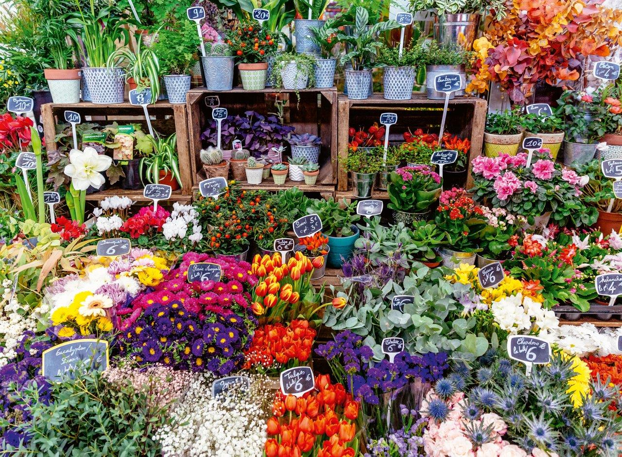 Ravensburger Flower Market France 500 Piece Puzzle