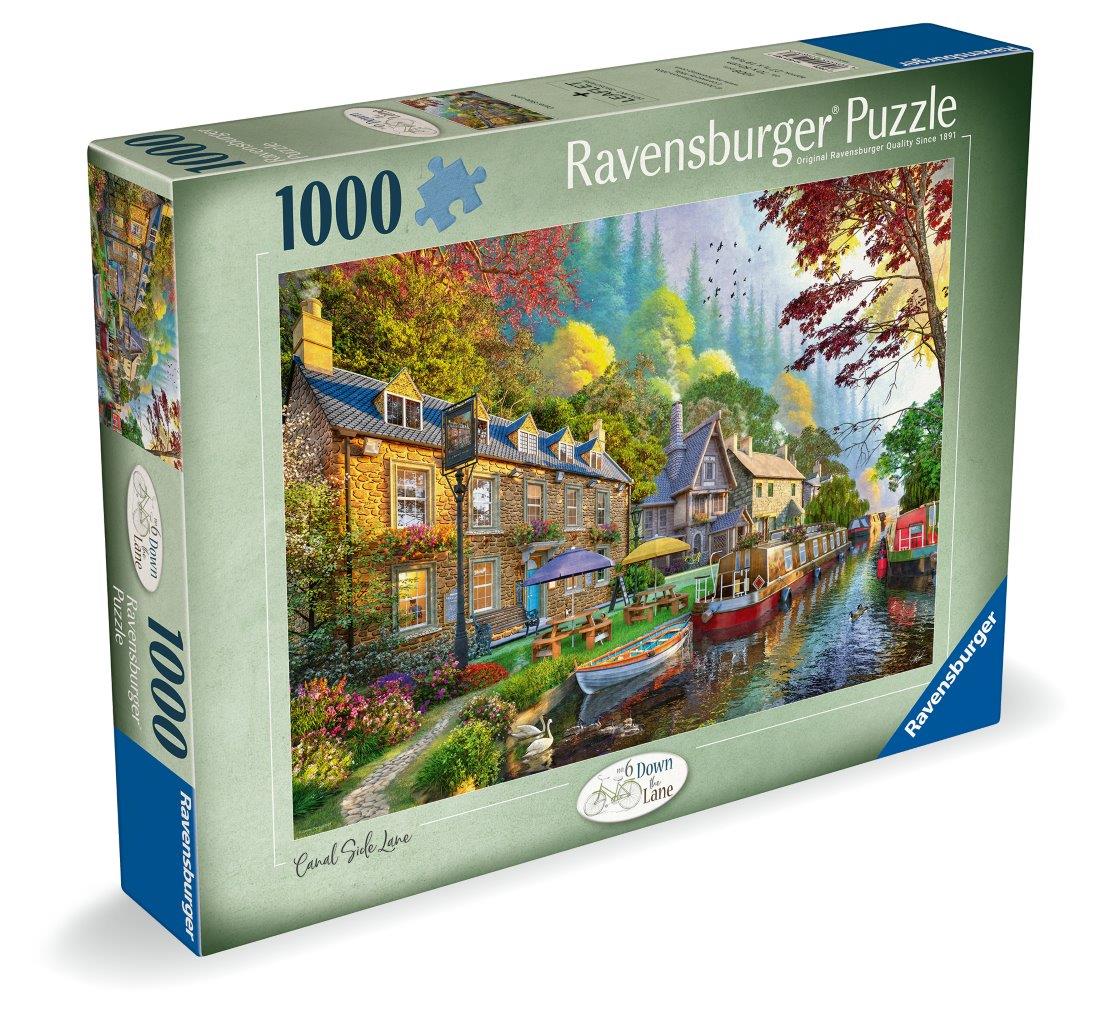 Ravensburger Down Lane No.6: Canal Side Lane 1000 Piece Jigsaw Puzzle