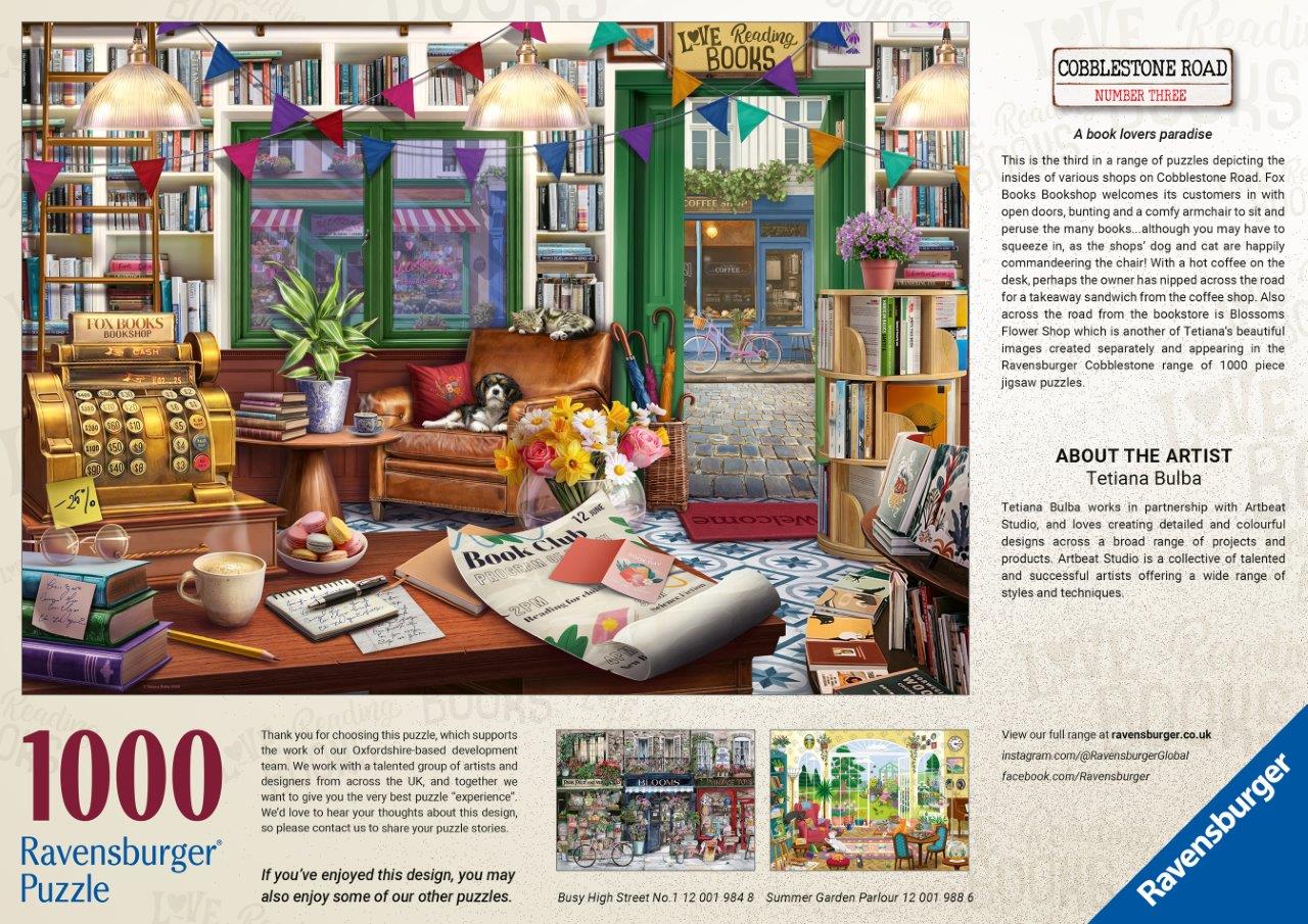 Ravensburger Enchanted Bookshop 1000 Piece Jigsaw Puzzle