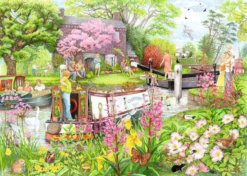 Ravensburger Cosy Cafe No. 4 River Cafe 1000 Piece Jigsaw Puzzle