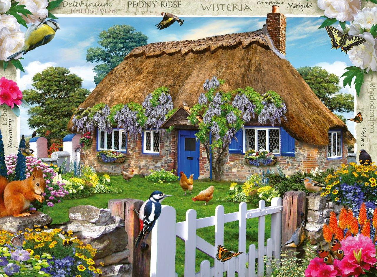 Ravensburger Cosy Cottage No.2 Country Gardens 4 x 500 Piece Jigsaw Puzzle