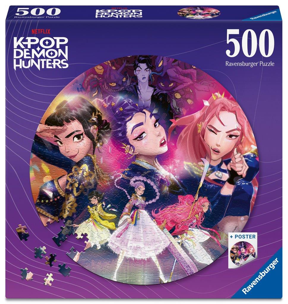 Ravensburger K-Pop Demon Hunters Circular 500 Piece Jigsaw Puzzle