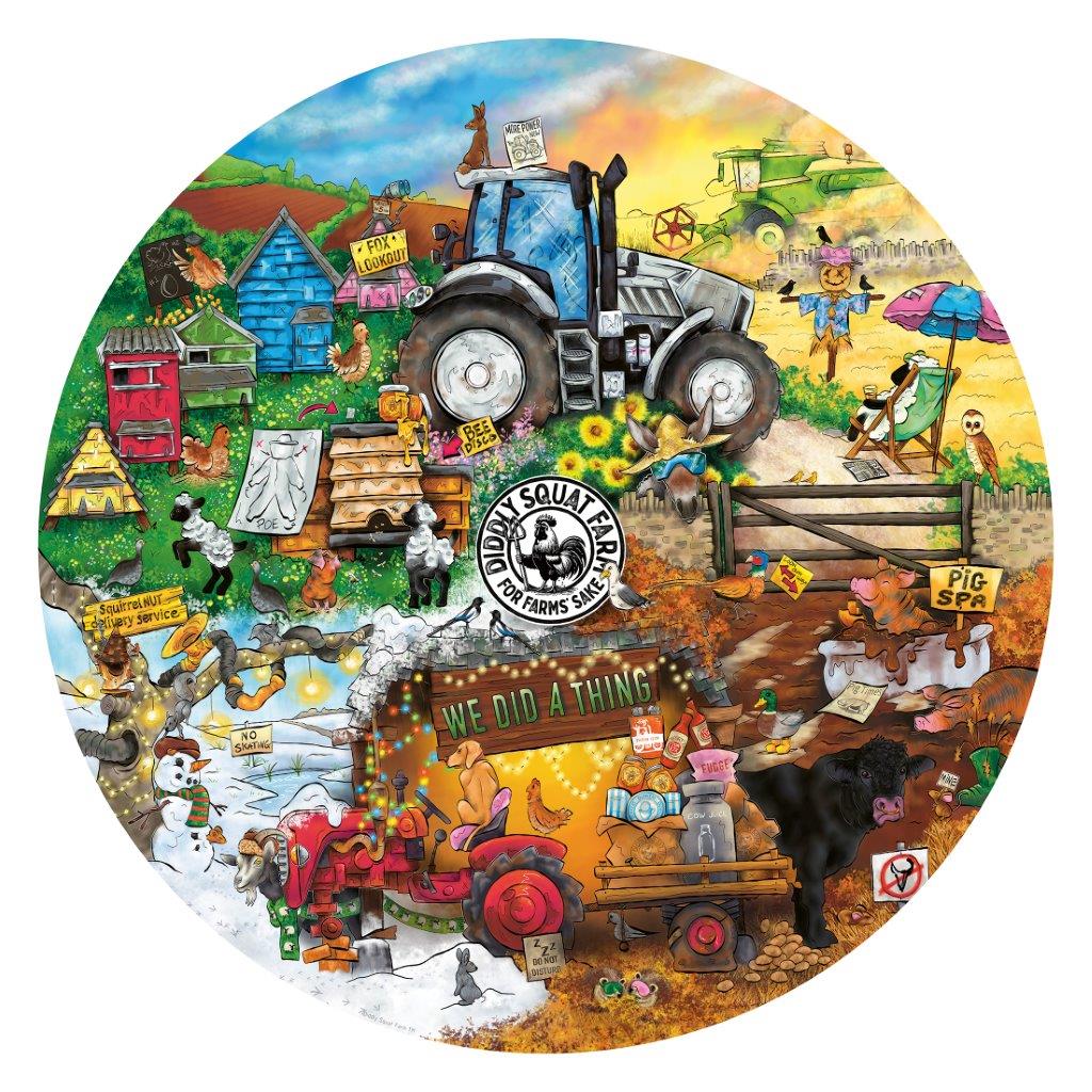 Ravensburger Diddly Squat Farm Circular 500 Piece Jigsaw Puzzle