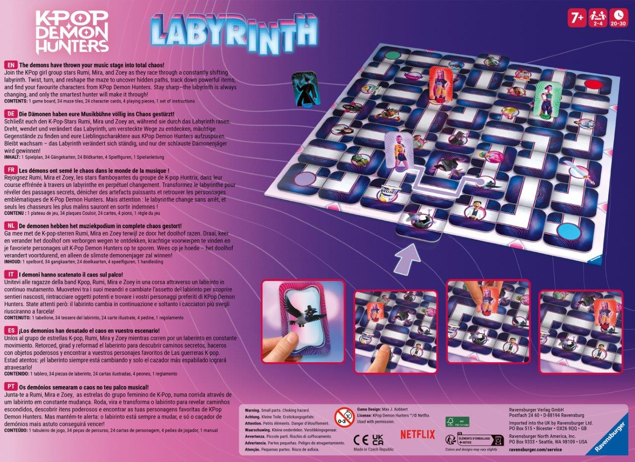 Ravensburger Labyrinth K-Pop Demon Hunters Board Game
