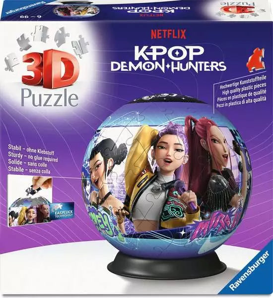 Ravensburger K-Pop Demon Hunters 3D Puzzle Ball 72 Pieces