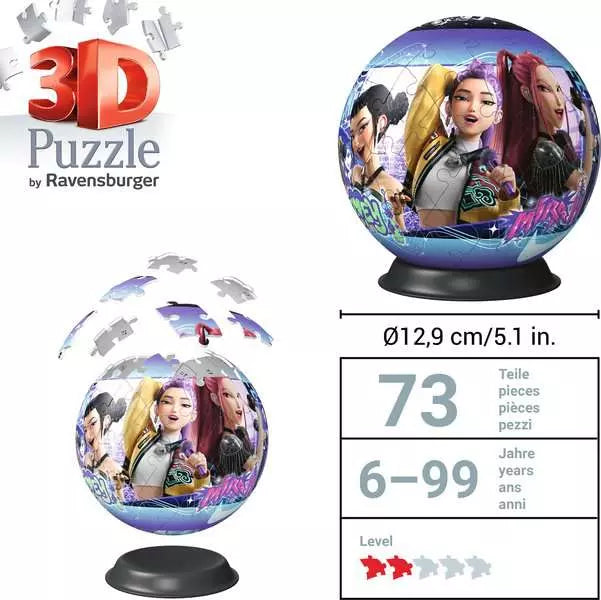Ravensburger K-Pop Demon Hunters 3D Puzzle Ball 72 Pieces