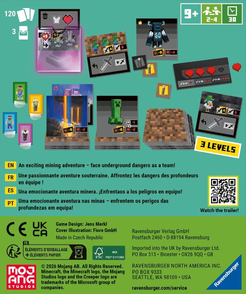 Ravensburger Minecraft Digging Deep Strategy Game