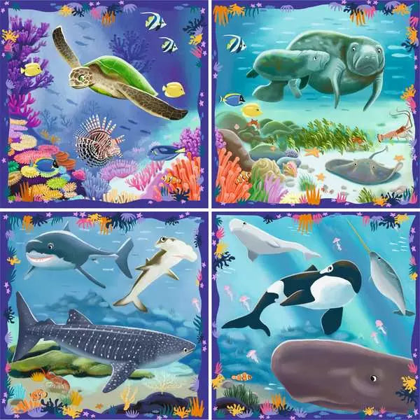 Ravensburger Puzzle Up Ocean Life 64/72/81/90 Piece Jigsaw Puzzle