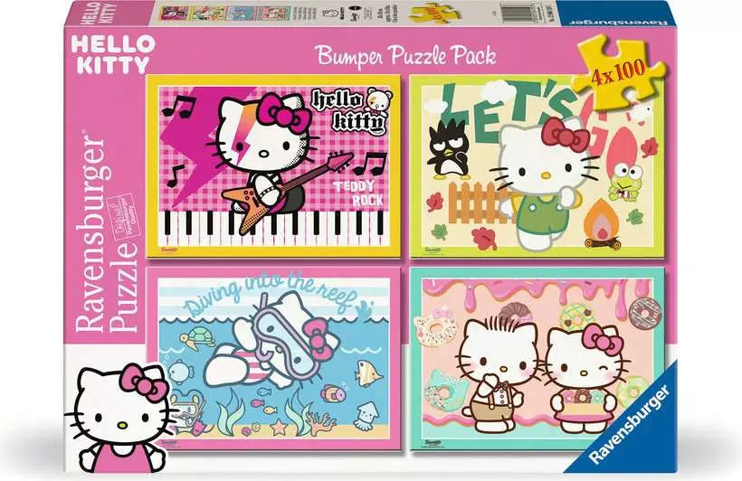 Ravensburger Hello Kitty 4x100 Piece Jigsaw Puzzle Set
