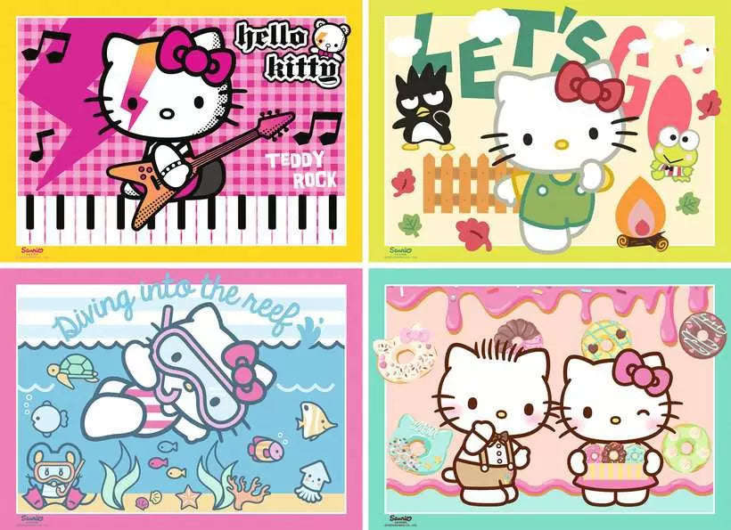 Ravensburger Hello Kitty 4x100 Piece Jigsaw Puzzle Set