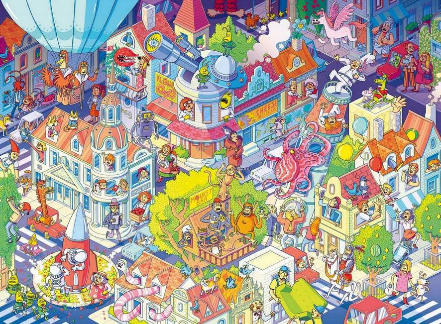 Ravensburger A Day in Chaosville 100 Piece XXL Jigsaw Puzzle