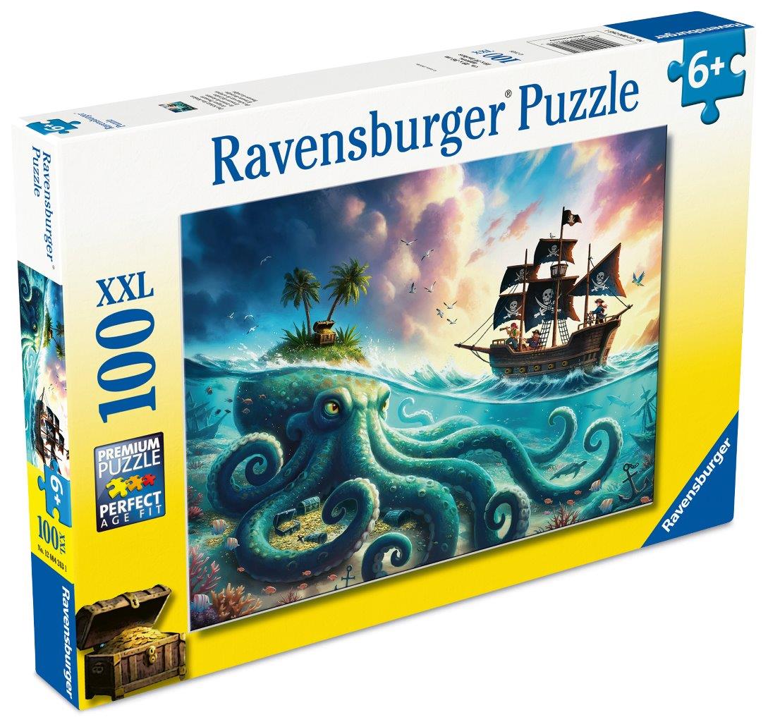 Ravensburger Octopus Treasure 100 Piece XXL Jigsaw Puzzle