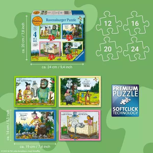 Ravensburger The Baddies, 4 in a Box Jigsaw Puzzle
