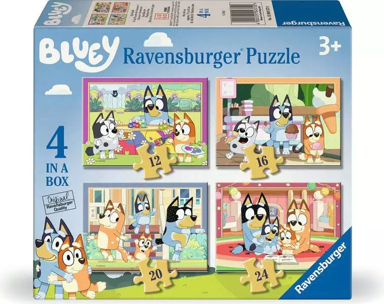 Ravensburger Bluey 4 in a Box Jigsaw Puzzle