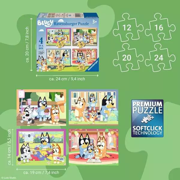 Ravensburger Bluey 4 in a Box Jigsaw Puzzle