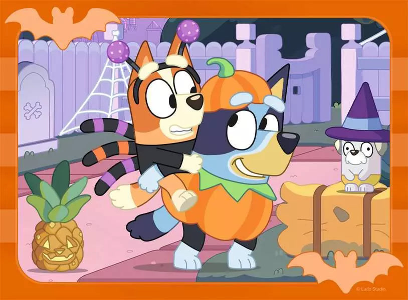 Ravensburger Bluey Halloween 4 in a Box Jigsaw Puzzle Set