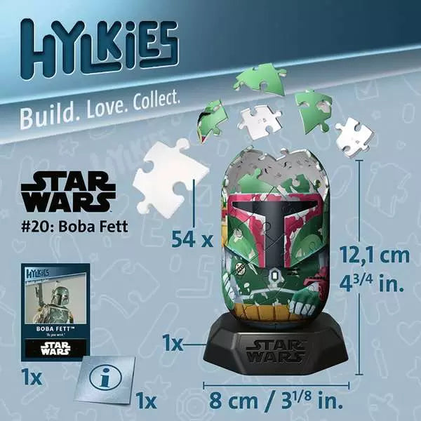 Ravensburger Hylkies Star Wars Boba Fett 54 Piece 3D Puzzle Figure