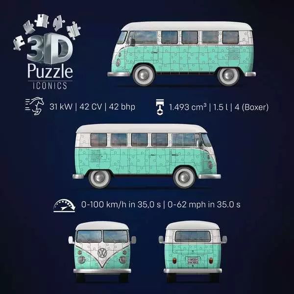 Iconics Volkswagen T1 162pc 3D Puzzle