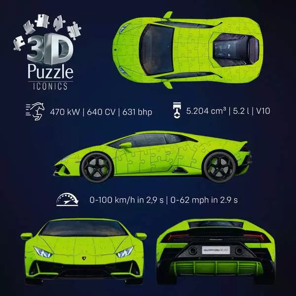 Ravensburger Iconics Lamborghini Huracan 108pc 3D Jigsaw Puzzle