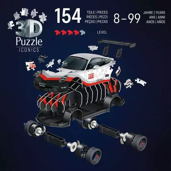 Iconics Porsche GT3 Cup 3D Puzzle, 108pc