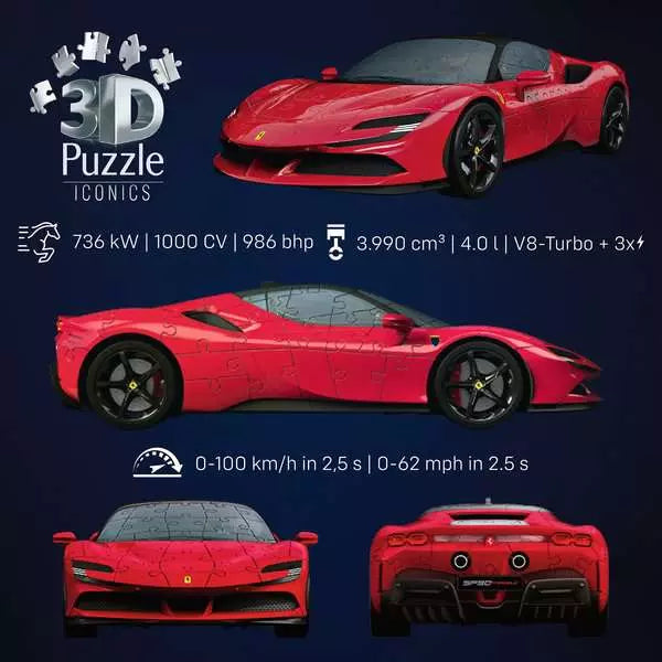 Iconics Ferrari Stradale 3D Puzzle, 108pc