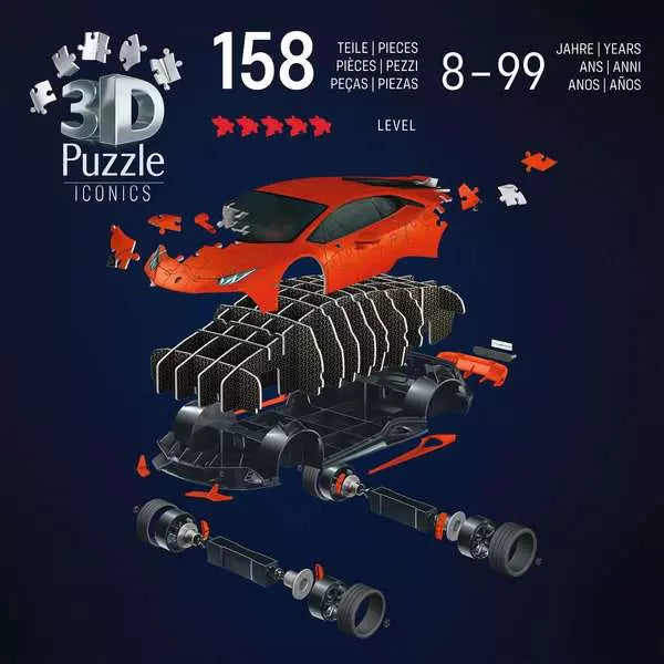 Ravensburger Iconics Lamborghini Huracan Arancio 108 Piece Puzzle