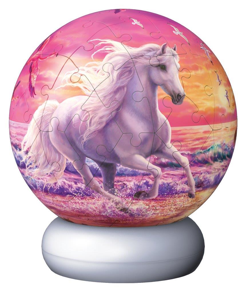 Ravensburger Horses at the Beach Lit 72 piece 3D Jigsaw Puzzle - Night Light