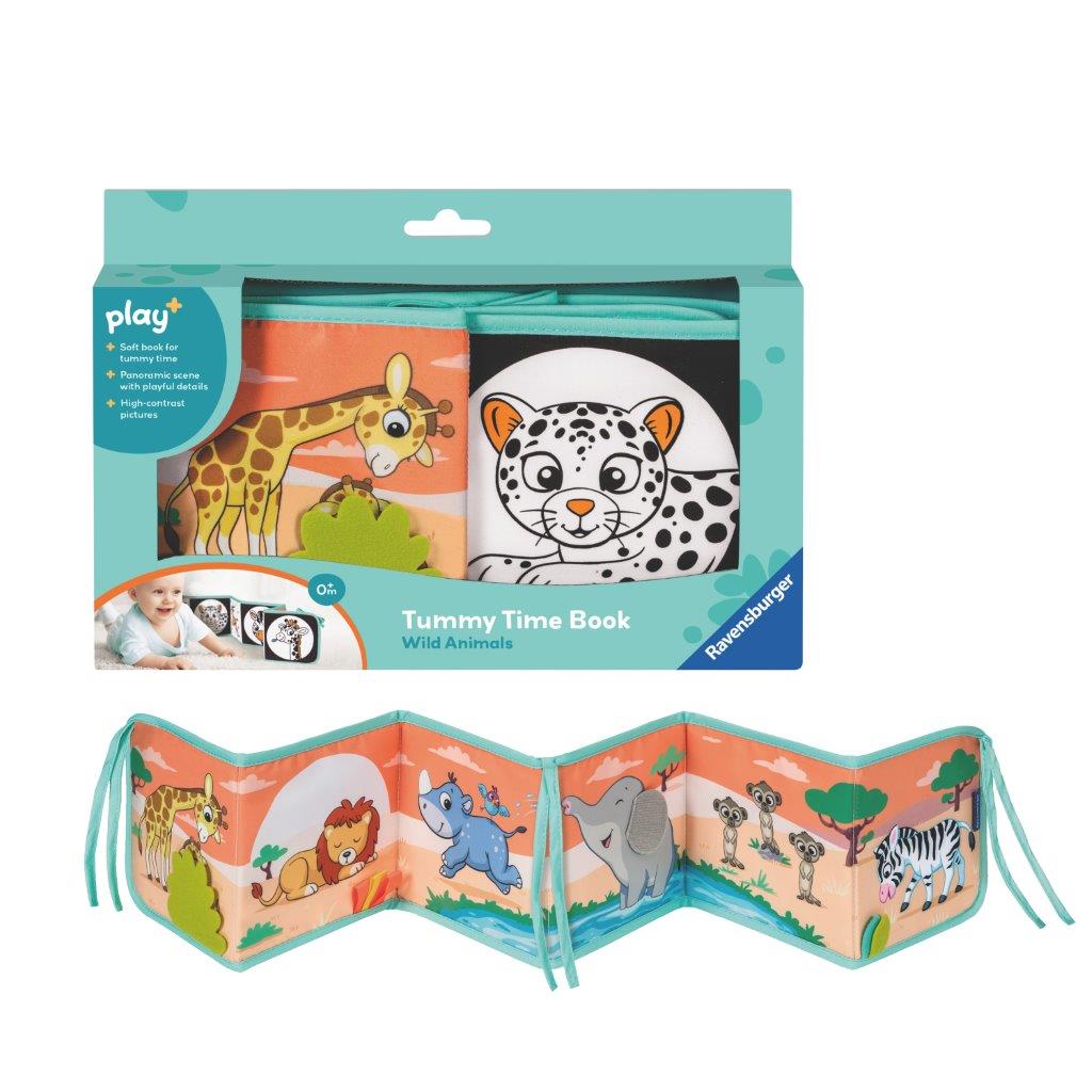 Ravensburger Tummy Time Wild Animals Soft Activity Book