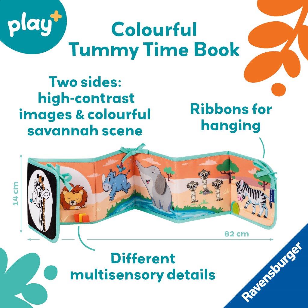 Ravensburger Tummy Time Wild Animals Soft Activity Book