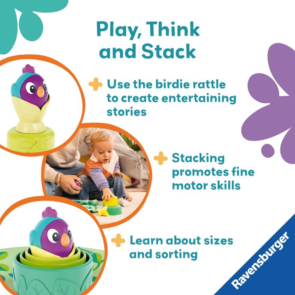 Ravensburger Bird's Nest Stacking Cups Toy Set