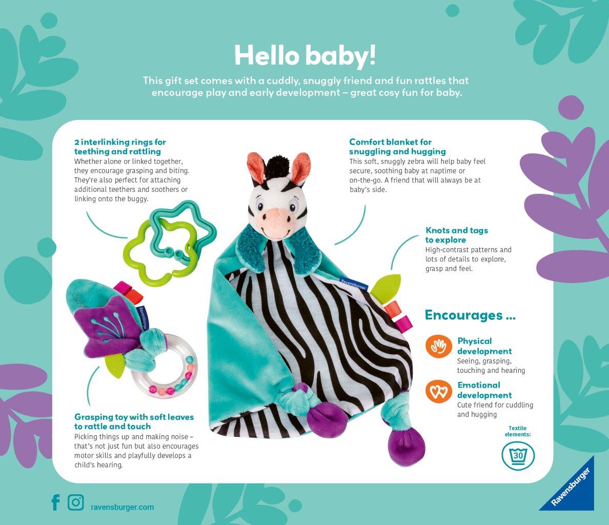 Ravensburger My First Snuggle Friend Zebra Plush Toy