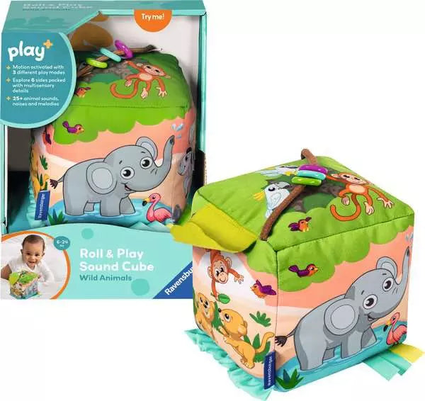 Ravensburger Play+ Roll & Play Wild Animals Sound Cube