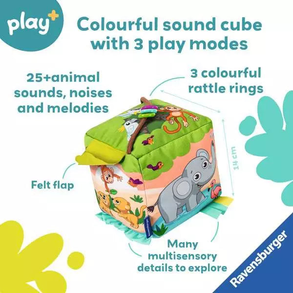 Ravensburger Play+ Roll & Play Wild Animals Sound Cube