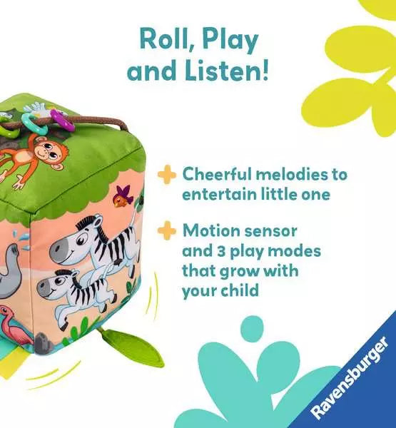 Ravensburger Play+ Roll & Play Wild Animals Sound Cube
