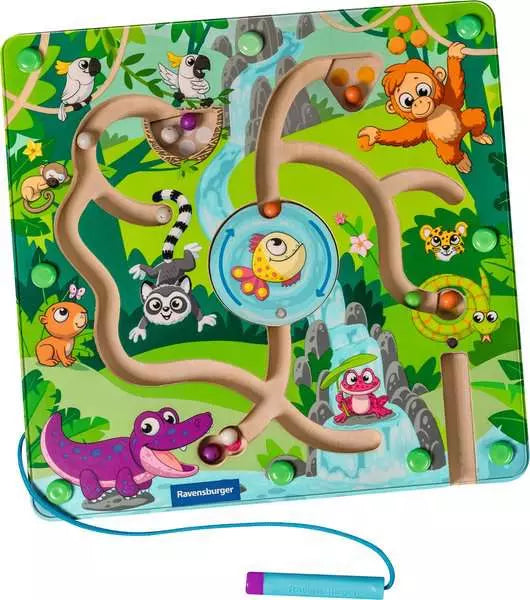 Ravensburger Play+ Magnetic Wooden Maze In the Jungle