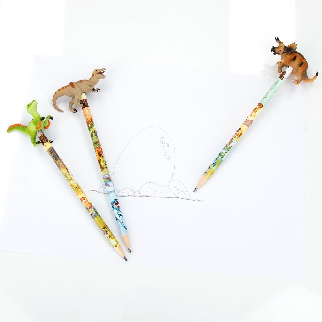 Dino World Pencil with Dino topper Assortment